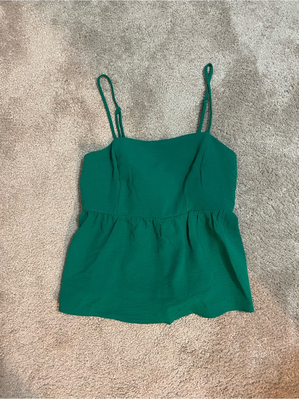 Green Spaghetti Strap Tank Top - Women